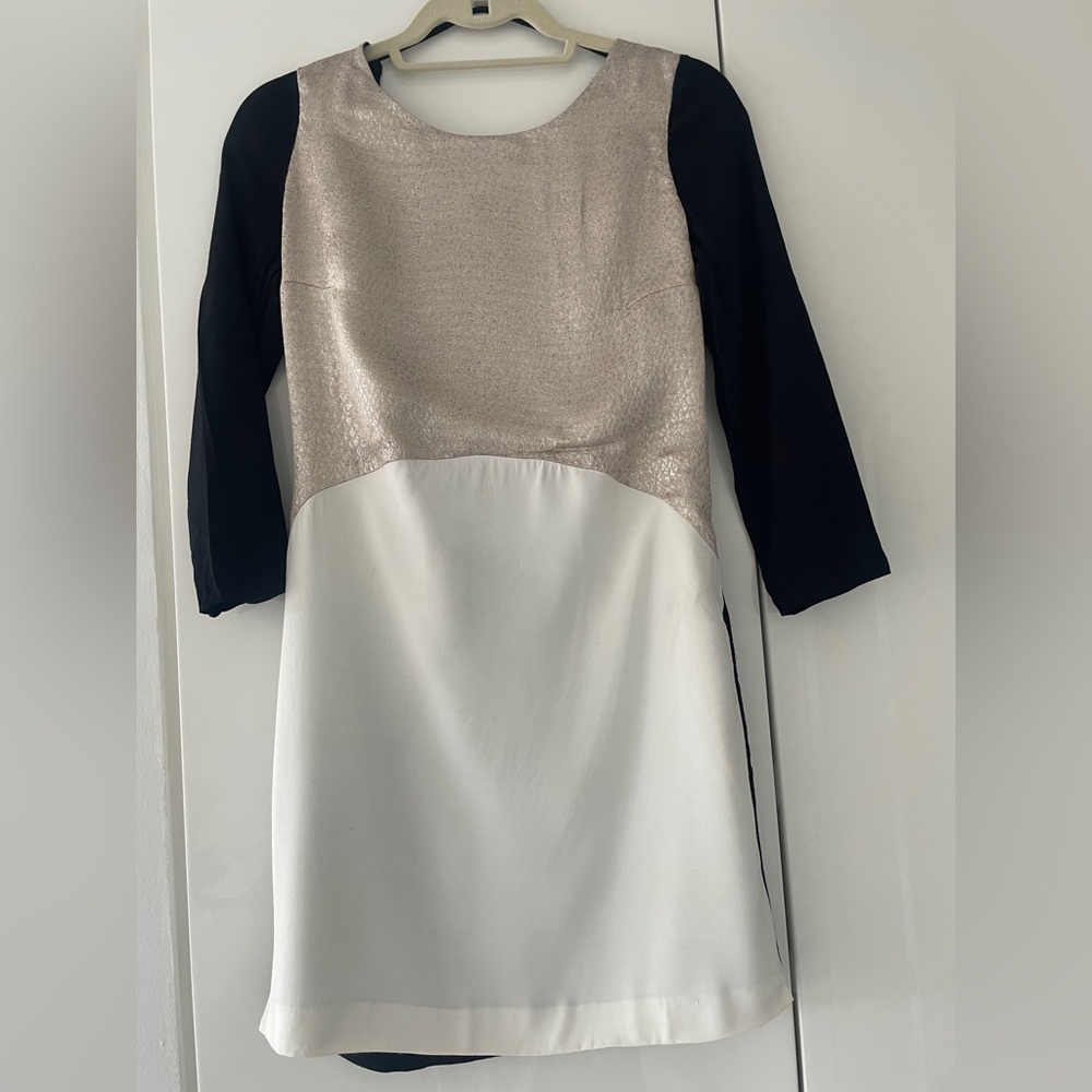 Maje Mini Dress - Open back with classic details